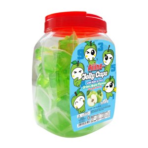 Aiiing Jelly - Mini Coconut Jelly Cup (with Nata de Coco) - Green Apple